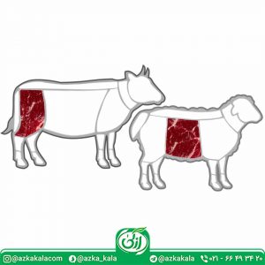 گوشت چرخ کرده مخلوط گوسفند و گوساله مقدار  1 کیلوگرم